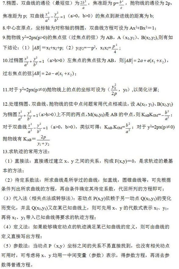 2022年山東成人高考高起點(diǎn)《數(shù)學(xué)》考點(diǎn)筆記（7）