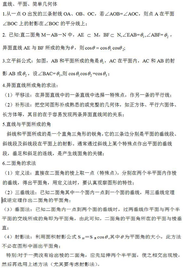 2022年山東成人高考高起點《數學》考點筆記（8）