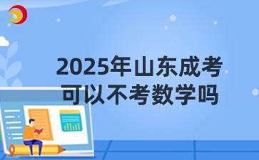 2025年山東成考可以不考數學嗎