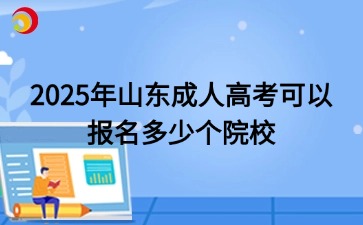 2025年山東成人高考可以報名多少個院校